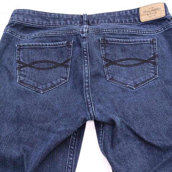 Abercrombie & Fitch Dark Wash Flare Jeans Women’s 4R W27 L33 - Picture 5 of 10